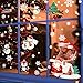 Sinceroduct Christmas Stickers Christmas Window Clings Set of 6 DIY Christmas Stickers Sheets - Removable electrostatic Stickers with Snowman, Santa,Snowflake, Christmas Trees, Sleigh car Decal