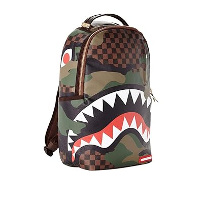 Sprayground Checkered Camo Shark Backpack in Brown Nigeria Ubuy
