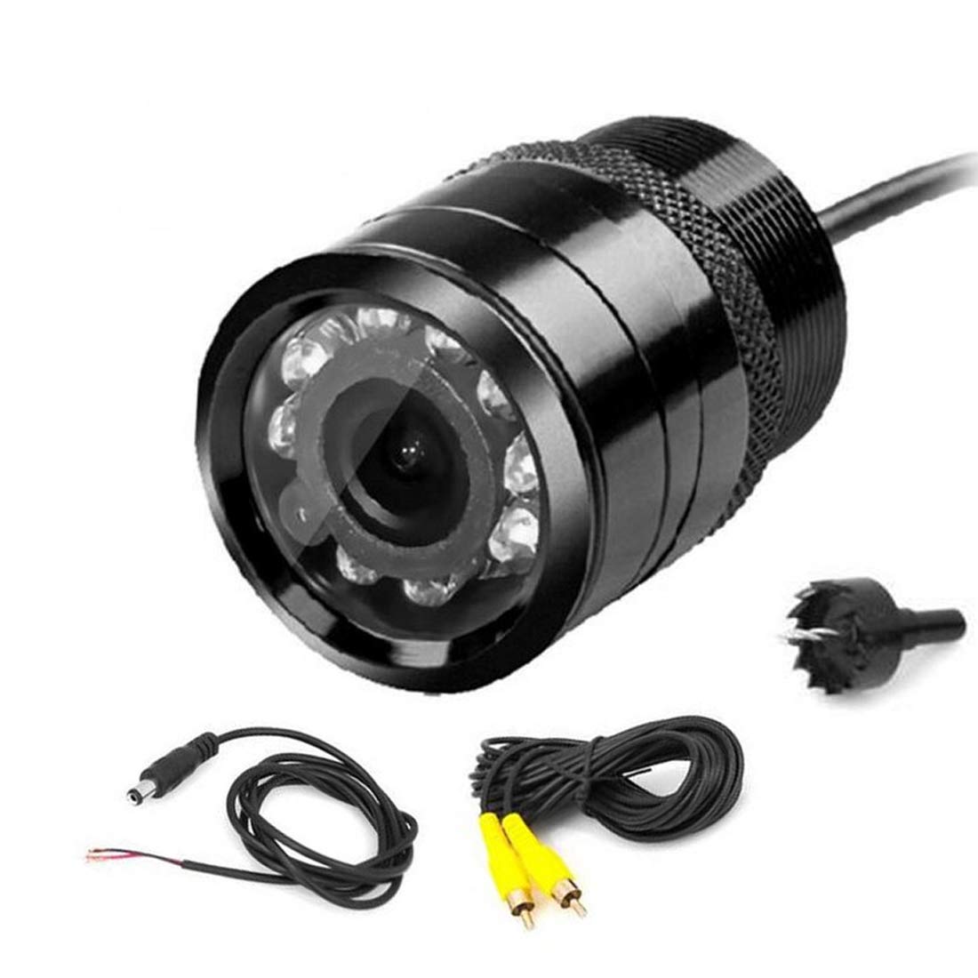 VIGORFLYRUN PARTS LTD 28mm Waterproof Car rear view drilling camera PAL/NTSC CCD Reverse Rearview back-up Night Vision