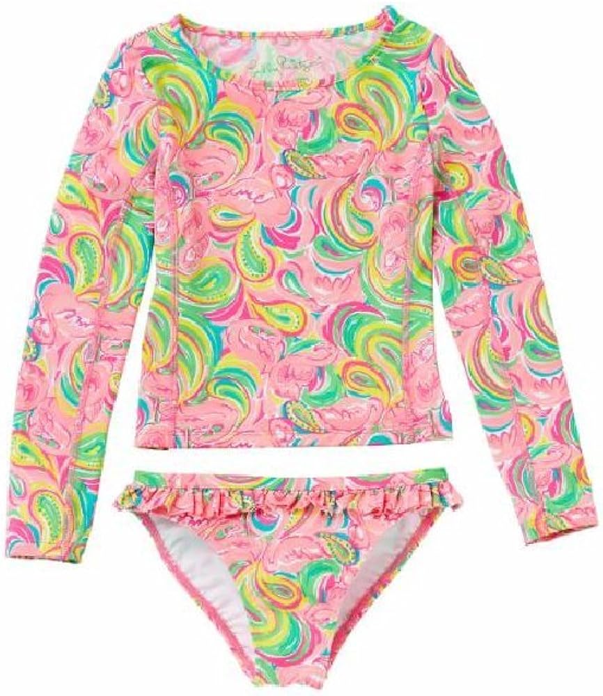 Lilly Pulitzer Girls Havana Rashguard Swimsuit All