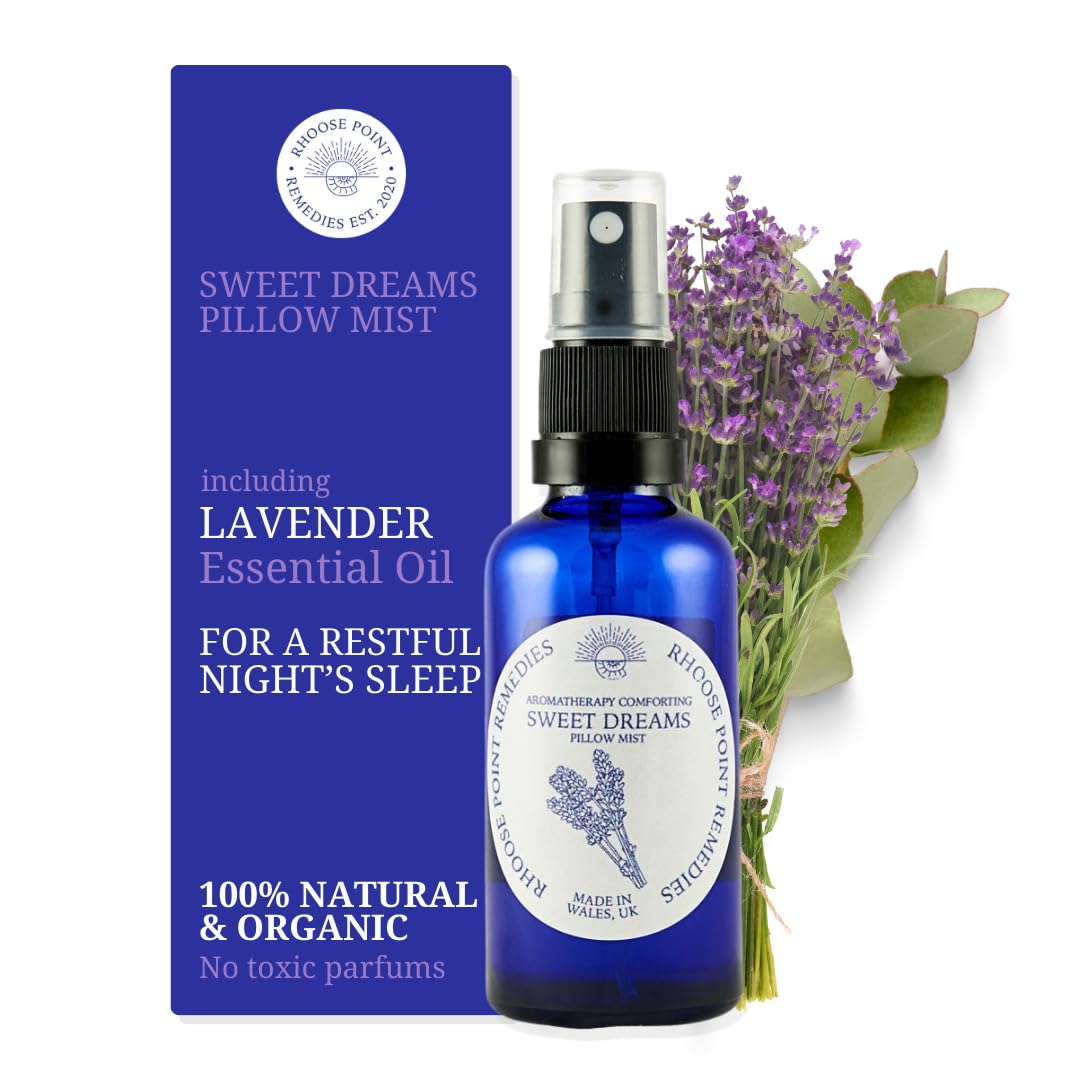Organic Lavender Sleep Pillow Spray Mist (50ml) - Calming Essential Oils aid Sleeping & Anxiety - Suitable for Adults and Children. - Vegan Friendly - Cruelty Free - Organic - Made in the UK