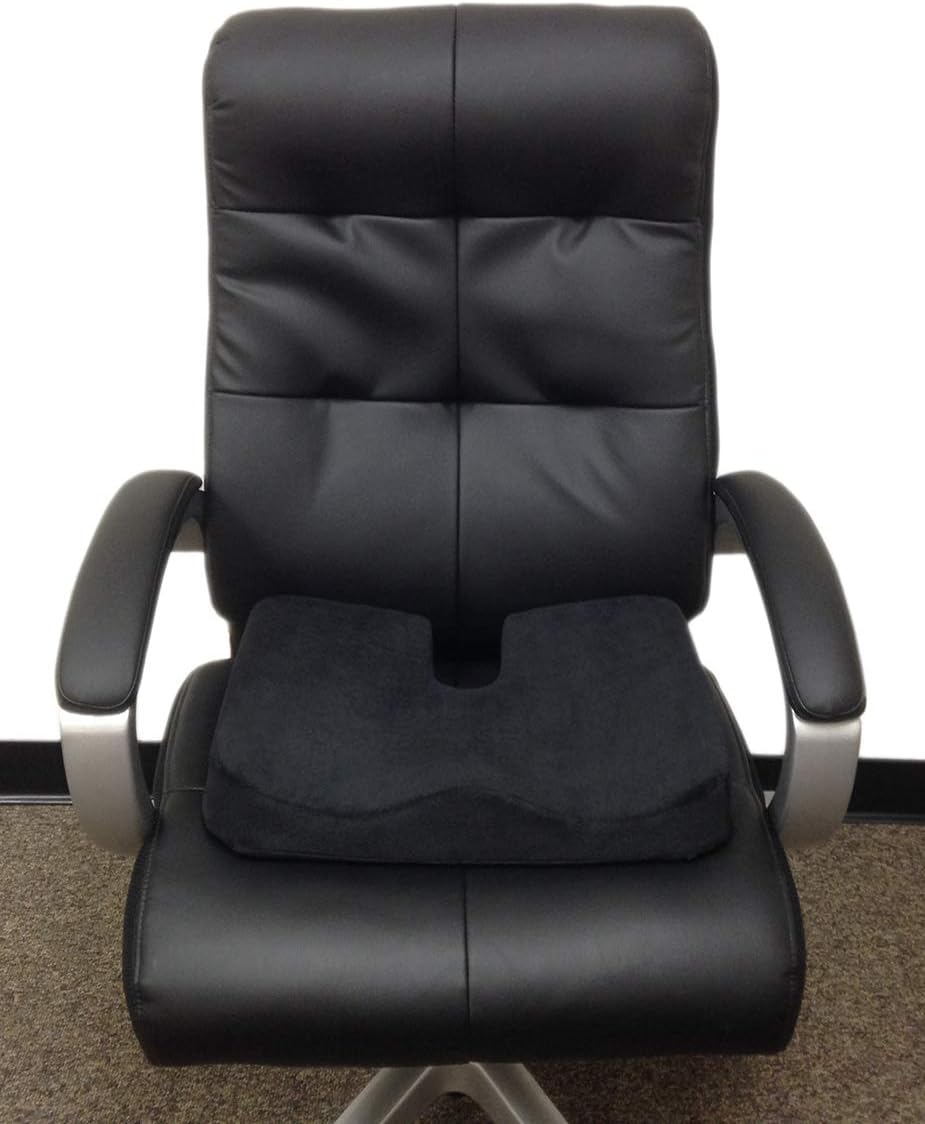 Kieba Coccyx Seat Cushion, Cool Gel Memory Foam Large Orthopedic Tailbone Pillow for Sciatica, Back, and Tailbone Pain (Black): Health & Personal Care