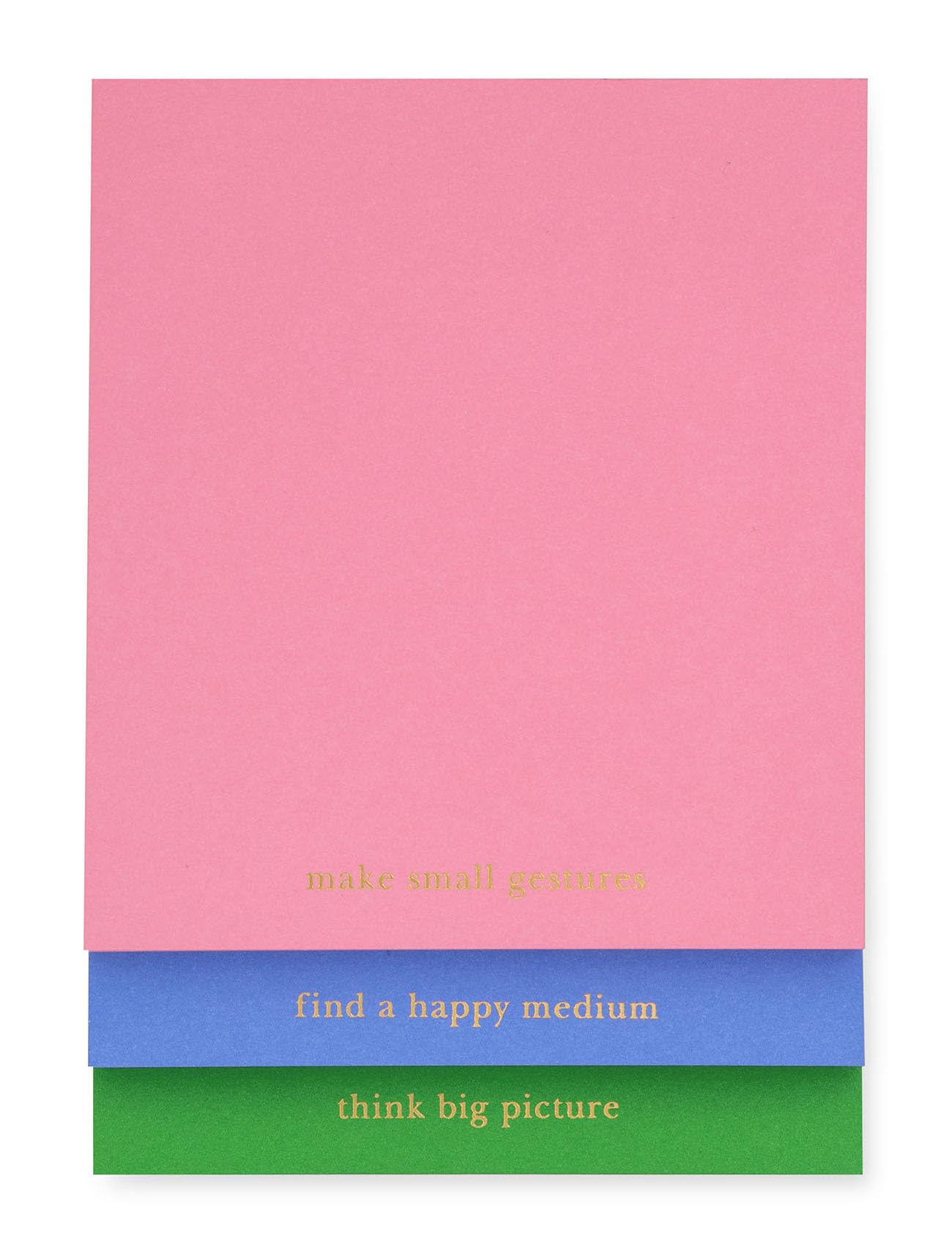 kate spade new york Stacked Notepad Assorted Sizes, Includes 3 Cute Notepads with 75 Sheets Each, Colorful Pads of Paper for Desk Notes (Adventure Stripe)