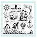 Sailship Ocean Addicted // Clear stamps pack (7