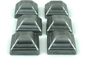 GOODFAIR 2" Pressed Steel Post Caps for Square Steel Posts (Lot of 6 Caps)