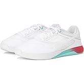 Reebok Female Nano X5, White/AI Aqua/Energy Red, 9, Medium