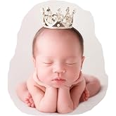 Zeroest Newborn Photography Prop Rhinestone Tiara Crown | Newborn Baby Photoshoot Props, Princess Tiara for Infant Photo Shoots, Birthday Party