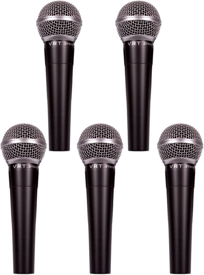 VRT Pro Audio Dynamic Vocal Microphone (5 Pack)