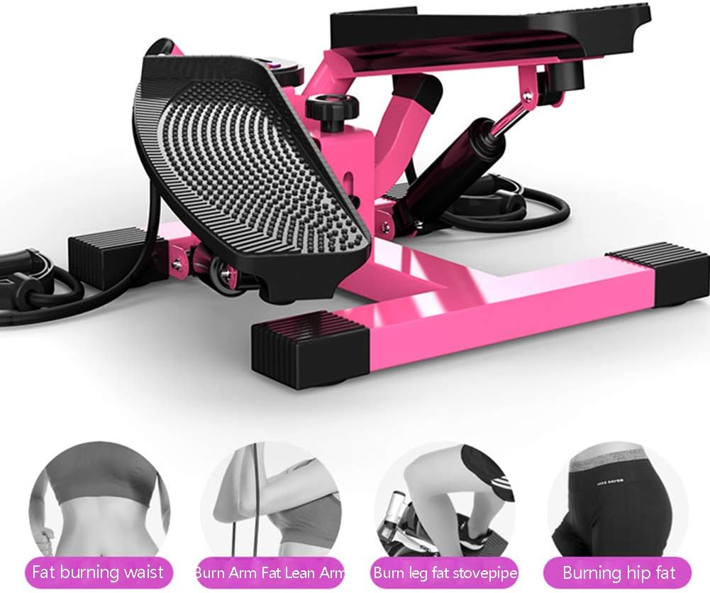 LJYLF Home Exercise Bike Portable Pedal Exerciser, Two Way Stepper, Mini Multifunction Mute Stovepipe Slimming Machine Fitness Equipment with Digital Display Trample Motion Pedal Machine
