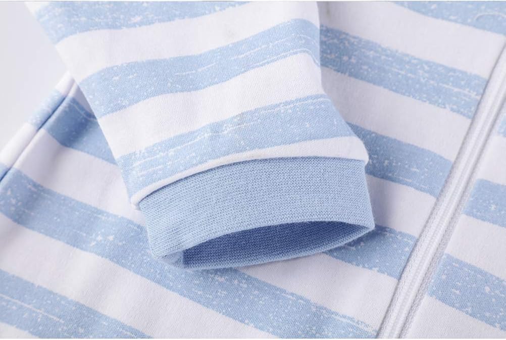 Baby Boys Footed Pajamas Organic Cotton Zip Front Sleep and Play Long Sleeve Sleeper: Clothing