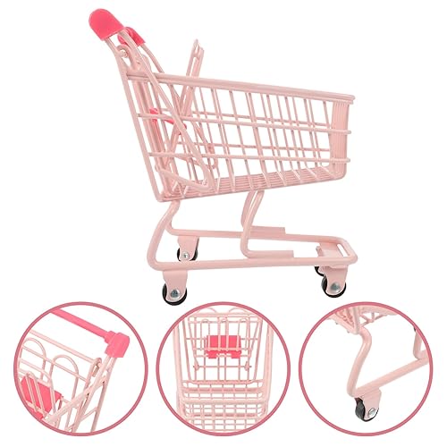 TOYANDONA Grocery Cart Mini Supermarket Handcart Plastic Metal