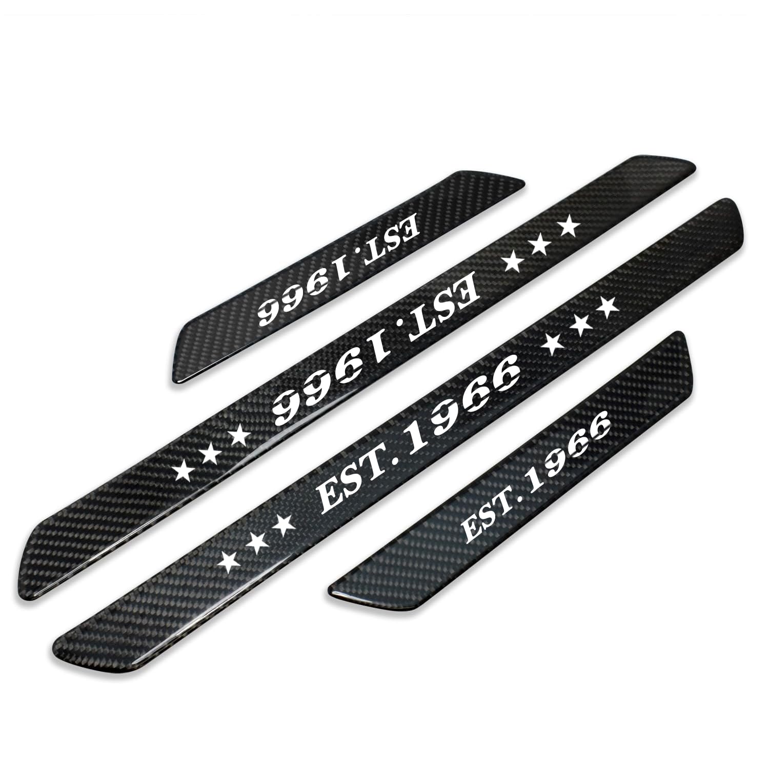 Photo 1 of EVGoXMods Door Sill Guards Protectors Compatible with Ford Bronco 4 Door 2025 2024 2023 2022 2021, Carbon Fiber Door Edge Entry Cover Interior Accessories