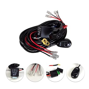 Amazon Rigidon 1pcs 4灯用 作業灯配線キット Ledライトバー配線ハーネス ヒューズ40aリレーオンオフ 防水スイッチ ライト用リレーハーネス 車用 取り付け簡単 トグルスイッチ 作業灯 産業 研究開発用品 通販