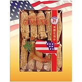 Hsu's SKU 0130-4 Half Short Extra Large Wisconsin American Ginseng Roots 4 oz Box for Tea, Soup & Gifts - Premium, Non-GMO, No Additives XL (4 oz)