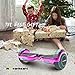 Hoverboard Two-Wheel Self Balancing Electric Scooter UL 2272 Certified, Metallic Chrome with Bluetooth Speaker and LED Light (Chrome Pink)