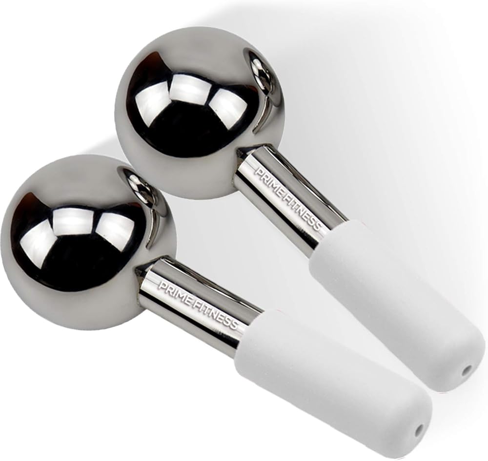 Ice Globes for Facials | Unbreakable Steel Cooling Roller | Cryo Sticks for Face | Massager for Face Neck & Eyes | Skin Care