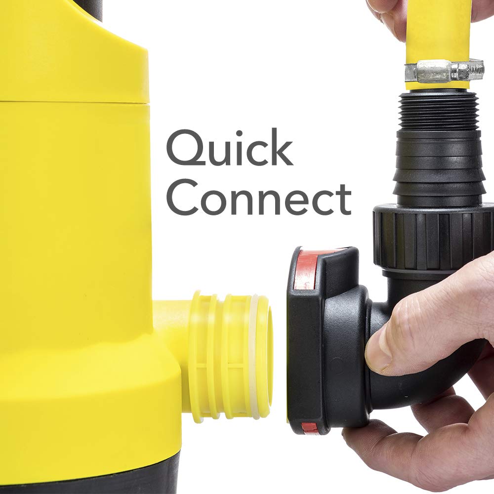 TROTEC Tauchpumpe TWP 4006 E – Pumpe für Klarwasser – Fördermenge 7300 l/h, Eintauchtiefe max. 7 m, Rückflussstopp, IP8X 4