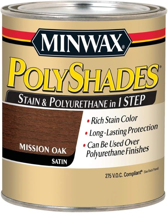 Minwax 619850444 PolyShades Stain & Polyurethane in 1 Step, quart