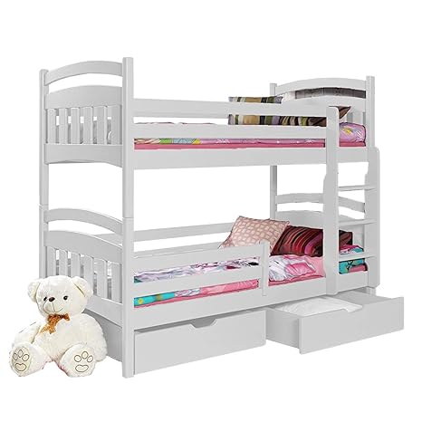 Ye Perfect Choice Pine Wood Children Bunk Bed With Mattresses And
