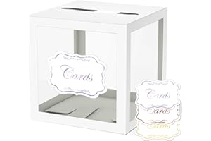 WNINK White Cards Box - Money Box for Birthday, Wedding, Baby Shower, Graduation & Anniversaries