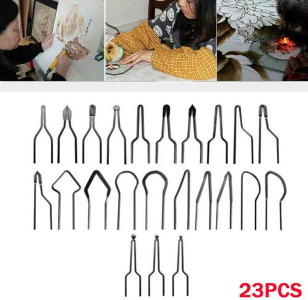 Byforphye Wood Burning Tips -23pcs Pyrography Wire Tips for Pyrography Machine Gourd Wood Crafts (23Pcs Pyrography Tips)