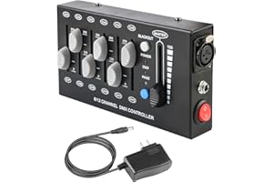 MAD OWL 12 Channel DMX dimming Controller, mini dj Lighting Controller,DMX512 Signal Protocol dimmer Suitable for Small Stage Lighting