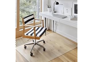 Azadx Office Chair Mat for Hard Floors 36 X 48, Clear PVC Hardwood Floor Mat, Durable Plastic Floor Protector for Home and Office use (36" X 48" Rectangle)