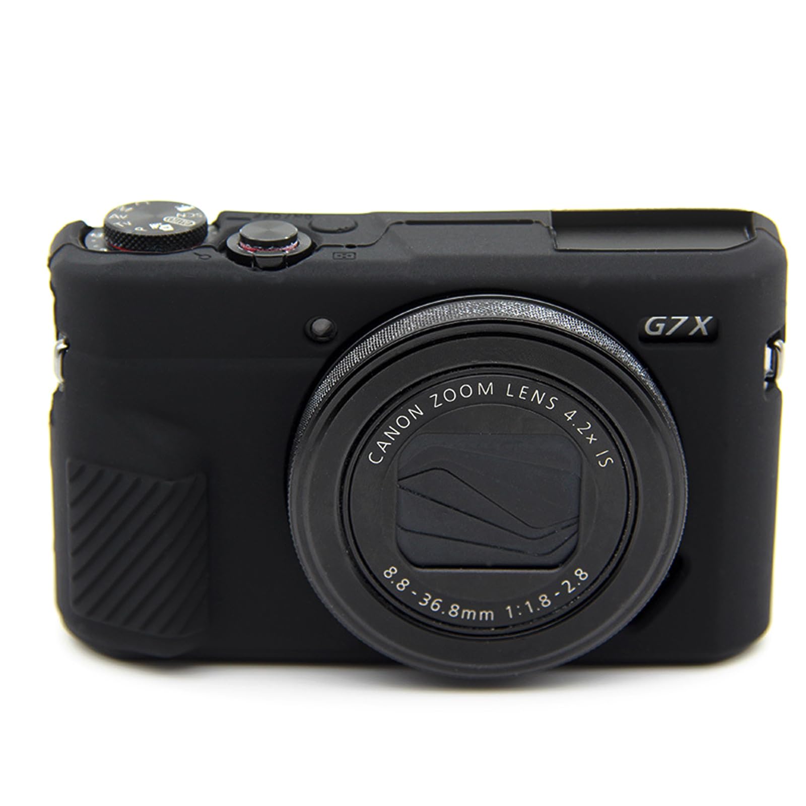 G7X Mark II Camera Case,Soft Silicone Protective Case Ultra-Thin Lightweight Cover for Canon PowerShot G7X Mark II Camera(No Lens Cover) (Black)