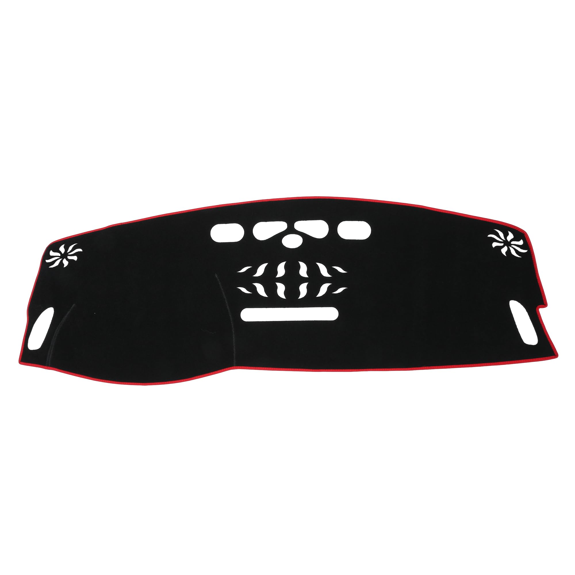 Photo 1 of Hihaha Dash Cover for Audi Q7 2017-2020 / Center Console Dashboard Cover/Non-Slip/Polyester / 1 Pcs Black Red