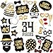 40th Birthday Photo Booth Props – Fabulous Forty Party Decoration Supplies For Him &Her, Funny Fortieth Bday Photobooth Backdrop Signs For Men And Women, Photography Black And Gold Décor – 34 Pieces