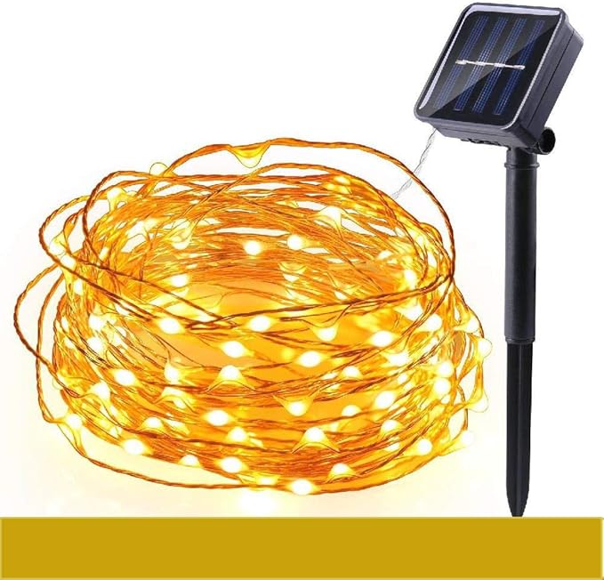 Solar Light 100 10 m copper string light led solar garden lights