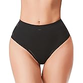 Silongder Thong Shapewear Tummy Control Underwear for Women Body Shaper Girdle Compression Shapewear Thong