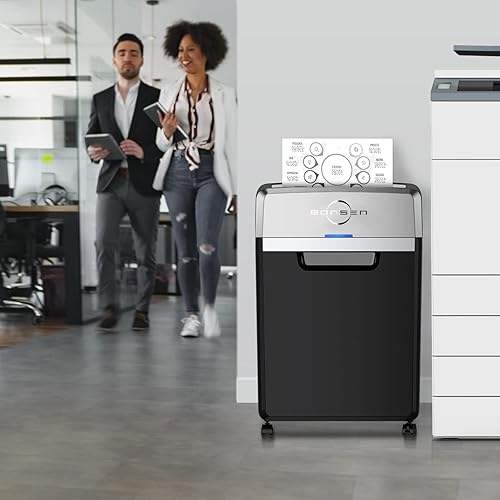 Bonsaii Heavy Duty Paper Shredder 20-Sheet 40-Minute Cross-Cut Office Shredder For Commercial Use, Shred CDs/Credit Cards (BS-144D - View #2