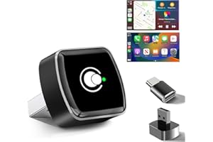 Carplay Adapter for iPhone, Wireless Android Auto Adapter Fast Stable Auto-Connect, Mini USB Design Plug & Play, Aluminum All