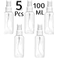 Angel Bear Refillable Spray Empty Bottle for Home Office Car Travel Cleaning, Fine Mist 100ml (Transparent) - Set of 5