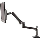 AmazonBasics Premium Single Monitor Stand - Lift Engine Arm Mount, Aluminum