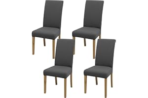 BIETYONE Dining Chair Cover,Dining Room Chair Covers Set of 4,Stretch Kitchen Chair Cover,Washable Dining Chair Cover,Parsons Chair Slipcovers Protective,for Home,Restaurant,Banquet(Gray)