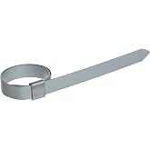 BAND-IT JS3439 Galvanized Junior Smooth ID Clamp, 1 in ID, 100 Count | Leak-Resistant Design, Vibration-Resistant Lip Lock, Double-Wrapped Band, 3/8 x .025 in, No Hammering or Crimping