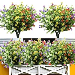 LUCKY SNAIL 5 Bundles Artificial Flowers for