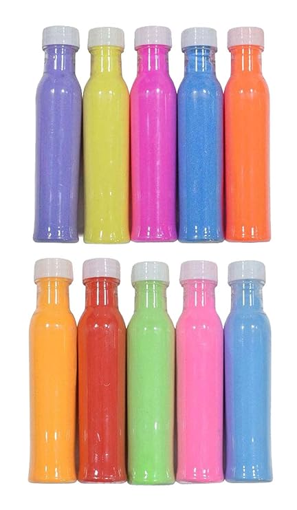 odishabazaar Rangoli Powder Boxes Festival Colors (Multicolour, 100g) - Set of 10
