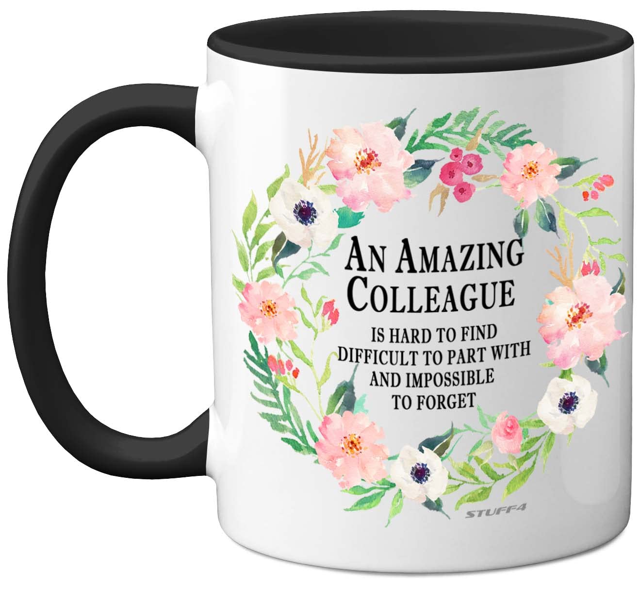 Stuff4 Retirement Gifts for Women, Leaving Gifts for Colleagues Women, Retirement Gift Ideas Men or Sorry Your Leaving Gifts, 11oz Ceramic Dishwasher Safe Black Mugs