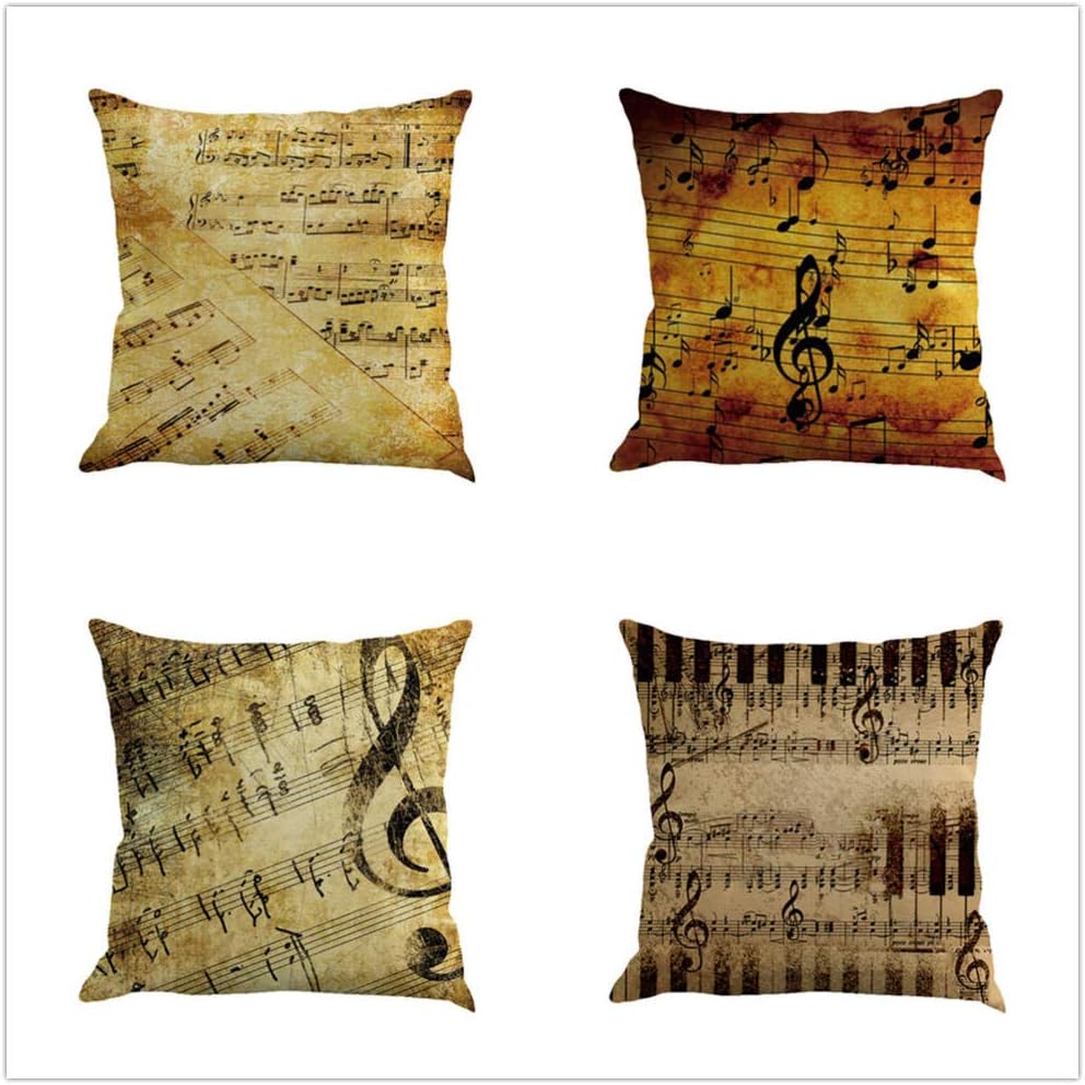 ZYFSKR 4 Stück Zierkissenbezüge Baumwolle Leinen Kissenbezüg Druck