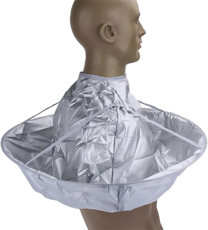 Kurzer Friseur-Umhang Aus PVC – Wasserdicht, Klettverschluss, 73 X 80 Cm, Für Haarschnitt, Färben & Make-up