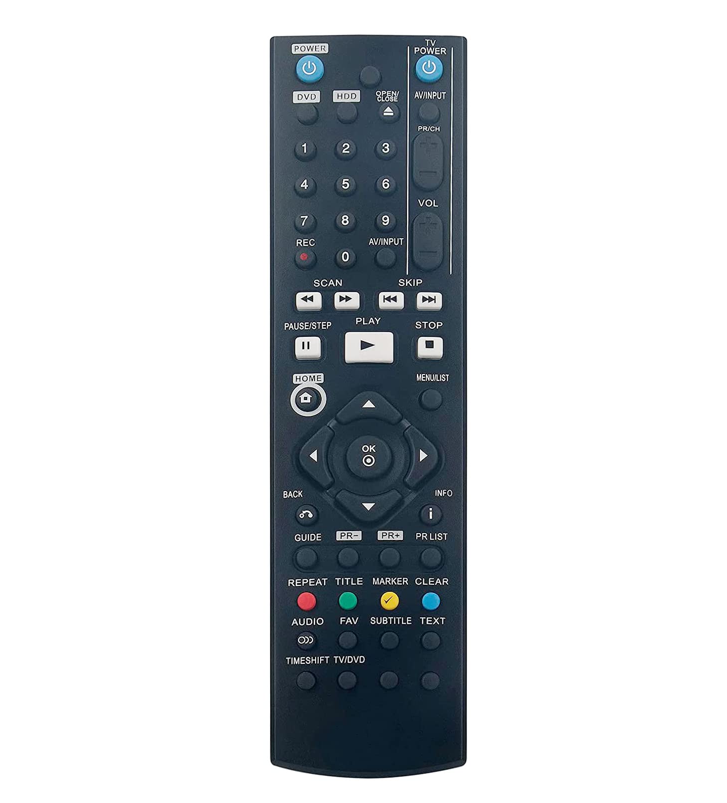 AULCMEET AKB72373701 Replacement Remote Control Compatible with LG Blu-Ray HDD DVD Player HR925T RHT499H HR929T RHT497H RHT498H