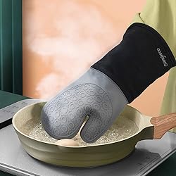 sungwoo Extra Long Silicone Oven Mitts, Heat