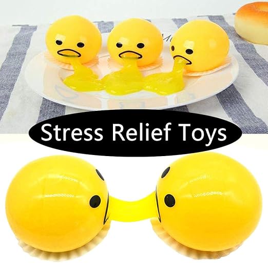 Nrkin Alivio del estrés Juguetes para apretar Emoji vómito Huevos ...