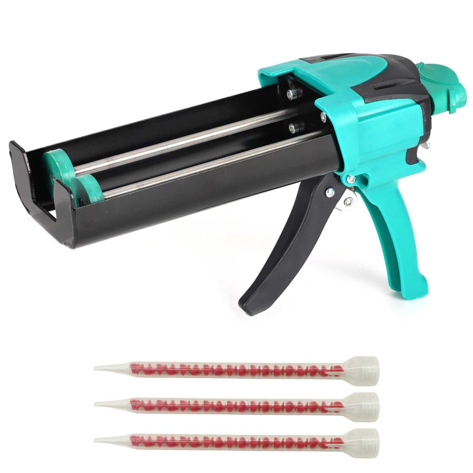 thumbnail image 2 of OUKANING Dual Component Applicator Gun – 400mL (1:1 Mix Ratio) For Panel Bond, Cartridge, Red 2 of 6