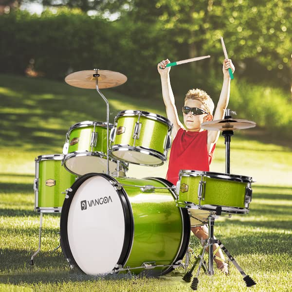 Kids Drum Set, 5 Piece Junior Drum Set for Beginner, 16 Inch Drum Set