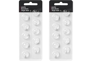 POKJET Hearing Aid Domes for Oticon MiniFit Single Vent Bass Domes: 2 Packs (8mm), Universal Domes for Oticon Hearing Aid Supplies