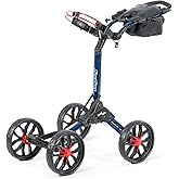 Bag Boy Quad Pro Push Cart, Navy/Red